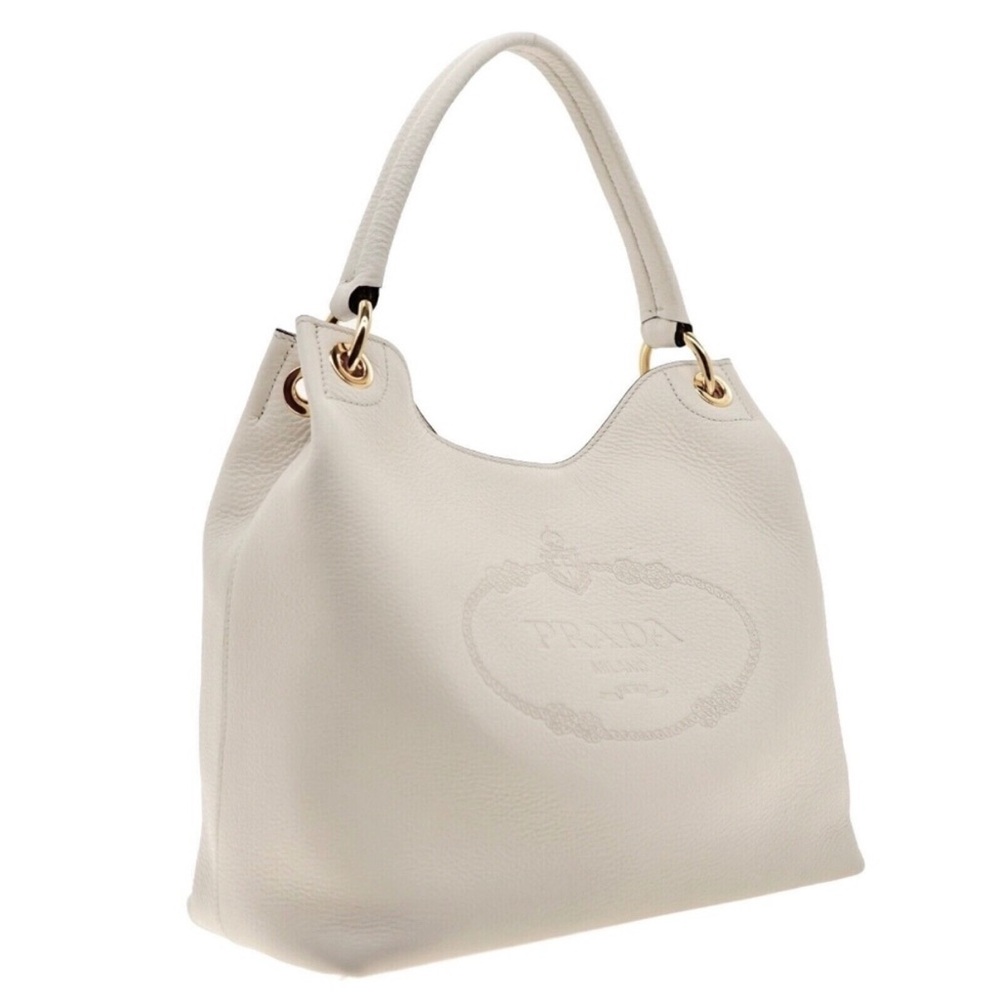 Prada Bianco Vitello Handbag